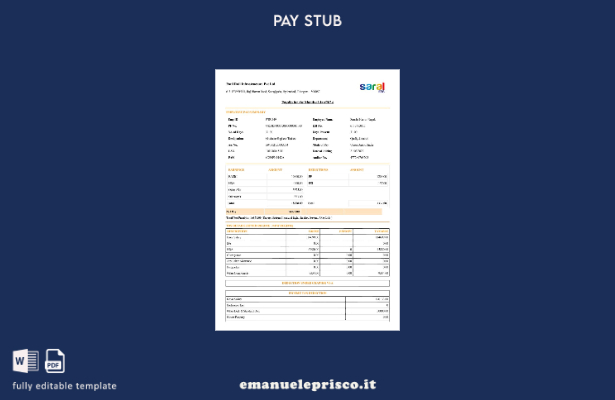 modello di busta paga Patil Rail Infrastructure stile verificato